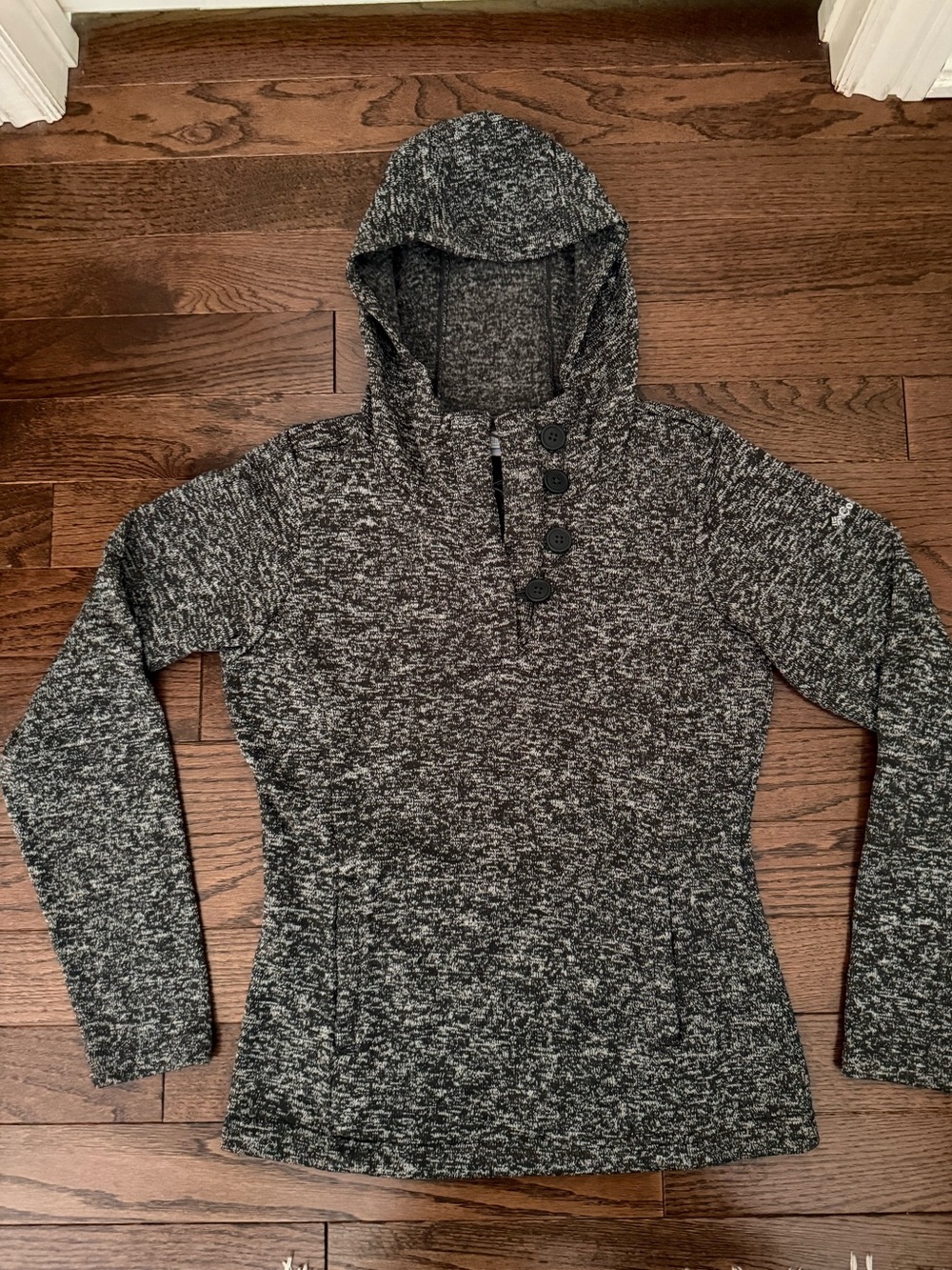 Columbia Women's Marled Gray Hooded Pullover Sweater